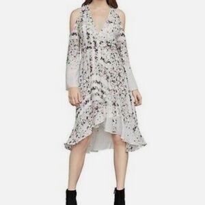 BCBGMaxAzria White Floral High Low Dress